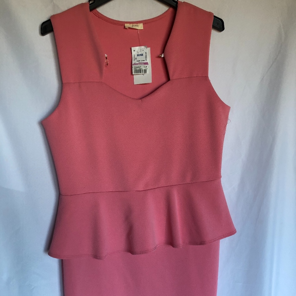 NWT Pale Pink peplum dress
